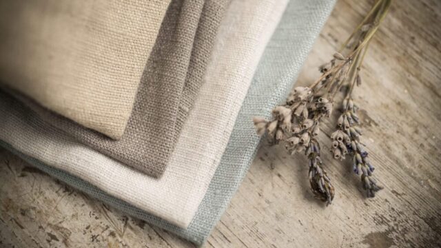 linen colored with many layers
